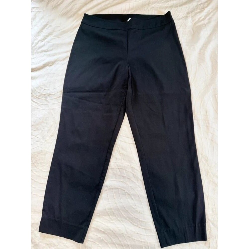 Time & Tru Size 18 Stretch Pull On Side Zip Black Work Ankle Pants